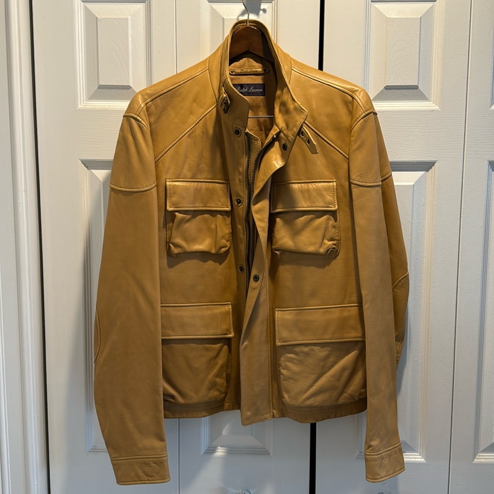 Purple label Men’s Ralph Lauren leather jacket